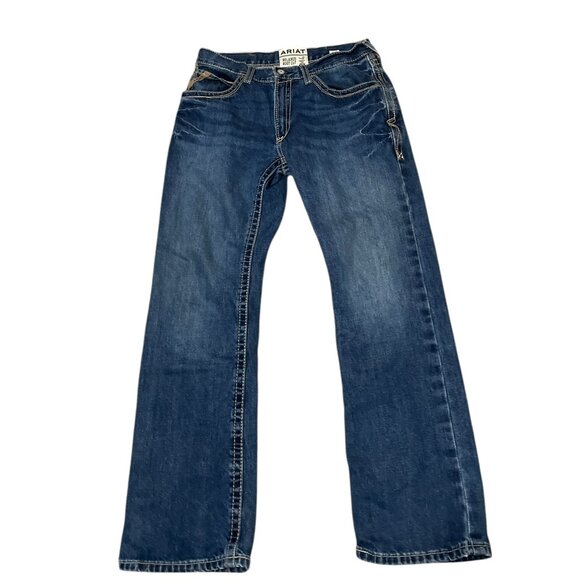 Ariat M4 Relaxed Fit Bootcut Western Denim Blue Jeans Men's Sz 32x32 - Picture 1 of 8